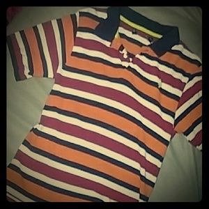 A striped polo shirt for boys size 12/16